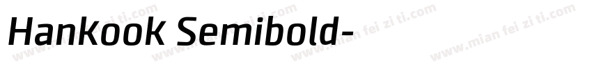 Hankook Semibold字体转换